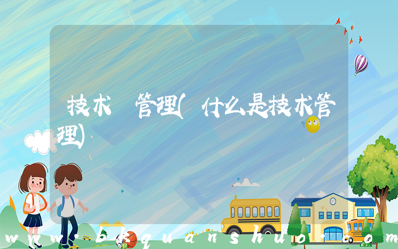 技术 管理(什么是技术管理)